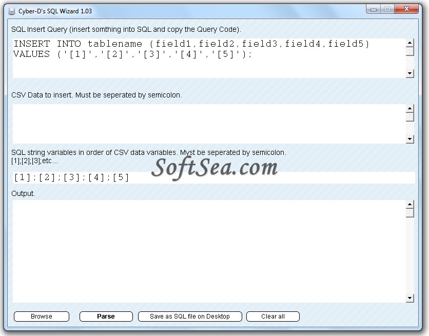 Cyber-Ds SQL Wizard Screenshot