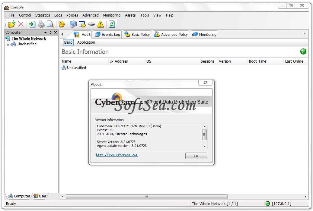 Cyberoam EndPoint Data Protection Suite Screenshot