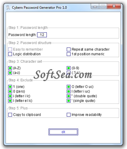 Cyberx Password Generator Pro Screenshot