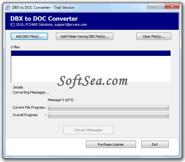 DBX to DOC Converter Screenshot