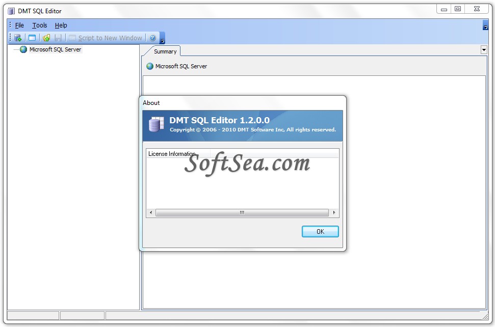 DMT SQL Editor Screenshot