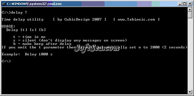 DOS Delay Screenshot