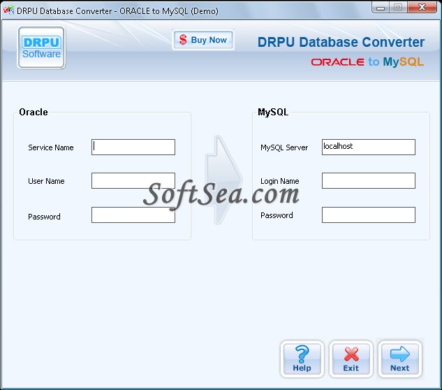 DRPU Database Converter - Oracle to MySQL Screenshot