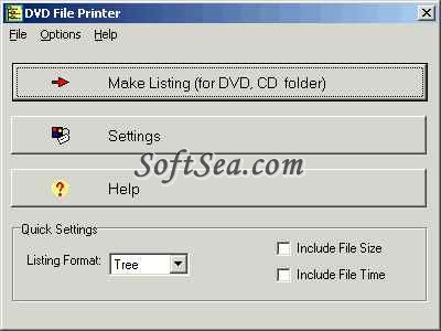 DVD File Printer Screenshot