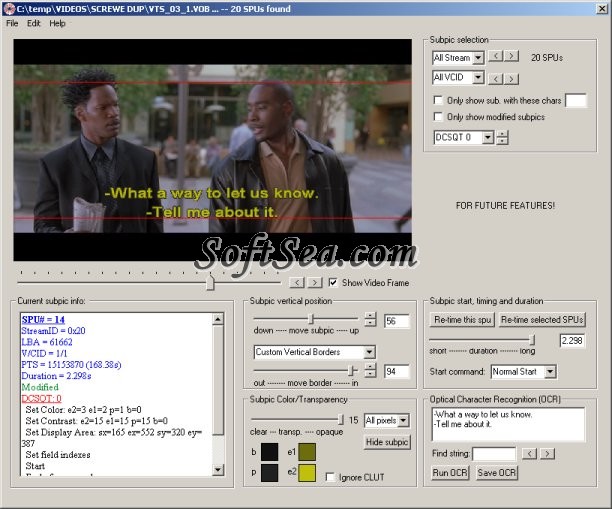 DVDSubEdit Screenshot