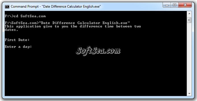 Date Difference Calculator Screenshot