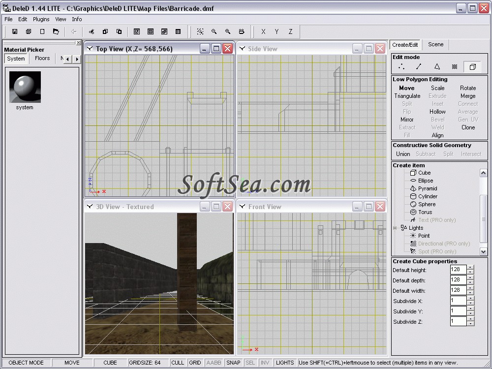 DeleD 3D Editor Screenshot