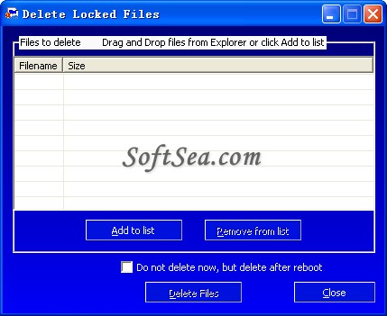Delete Locked Files Screenshot