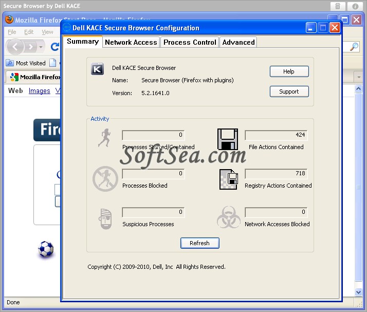 Dell KACE Secure Browser Screenshot