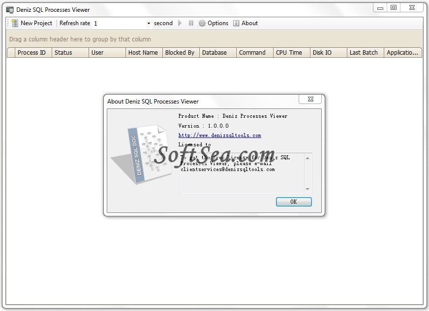 Deniz SQL Processes Viewer Screenshot