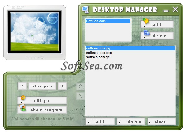 Desktop Manager Freeware Screenshot
