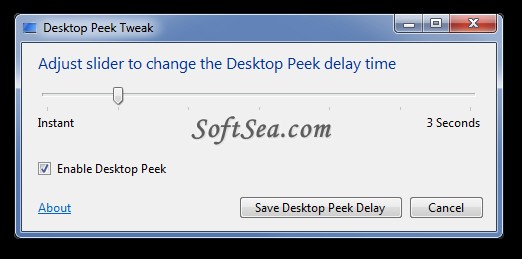 Desktop Peek Tweak Screenshot