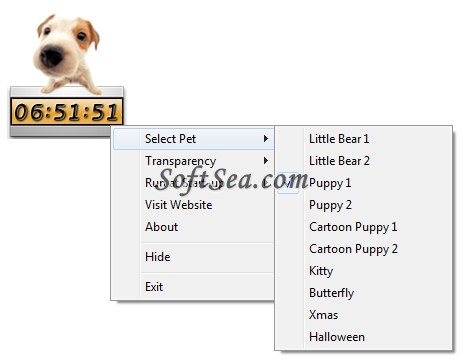 Desktop Pet Clock Screenshot