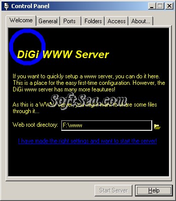 DiGi WWW Server Screenshot