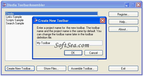 Diodia ToolbarAssembler Screenshot