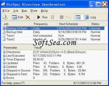DirSync Directory Synchronizer Screenshot
