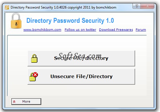 Directory Password Security Screenshot