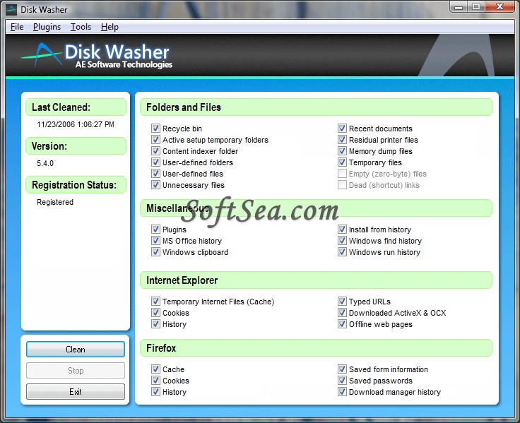 Disk Washer Screenshot