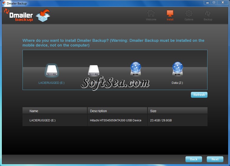 Dmailer Backup Screenshot