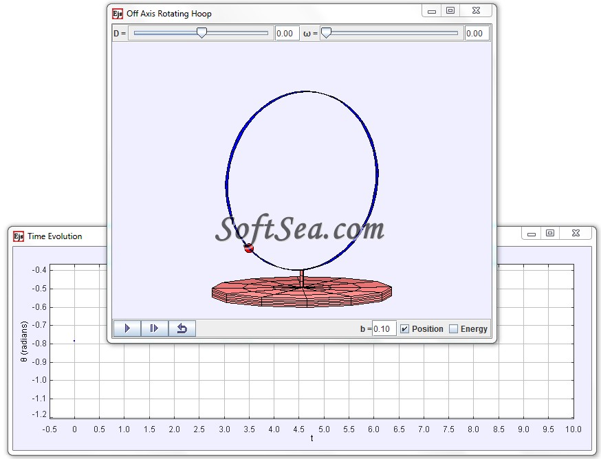 Dynamics on a Rotating Hoop Model Screenshot