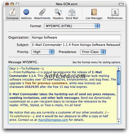 E-Mail Commander Screenshot