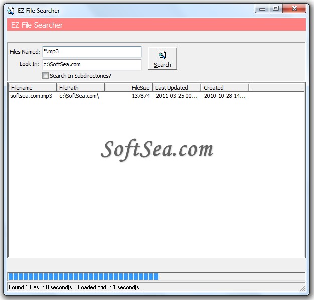 EZ File Searcher Screenshot