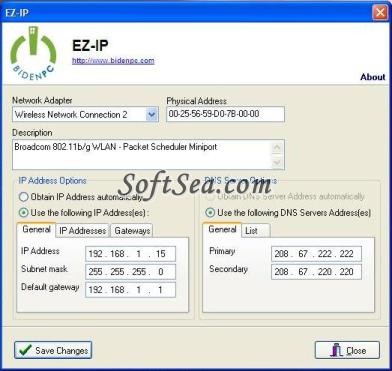 EZ-IP Screenshot