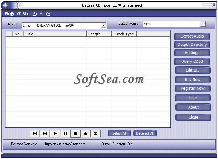 Eastsea CD Ripper Screenshot