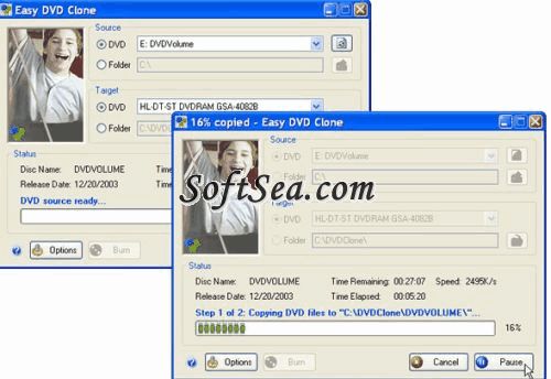 Easy DVD Clone Screenshot