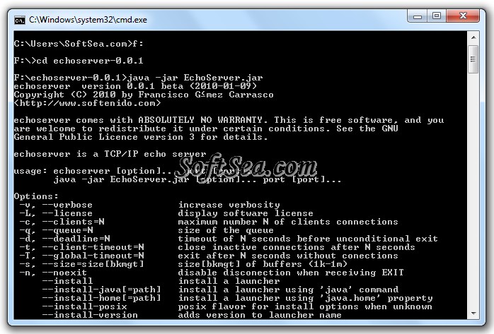 EchoServer Freeware Screenshot