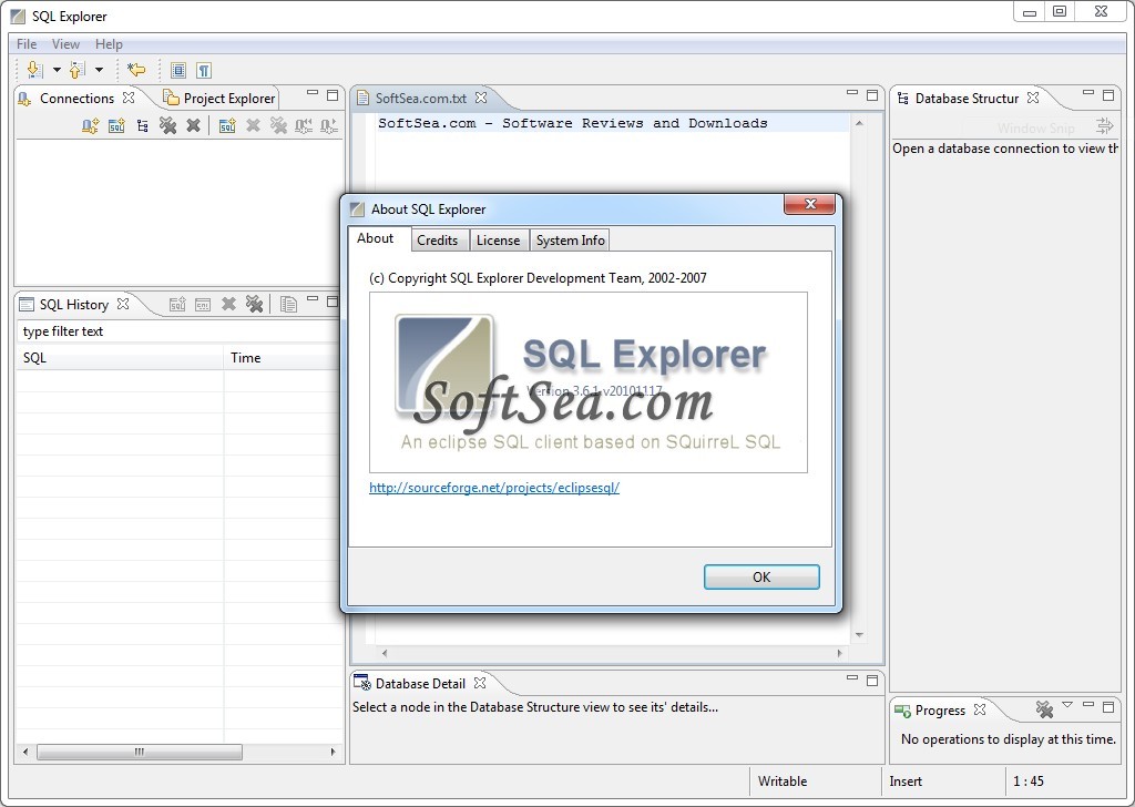 Eclipse SQL Explorer Screenshot