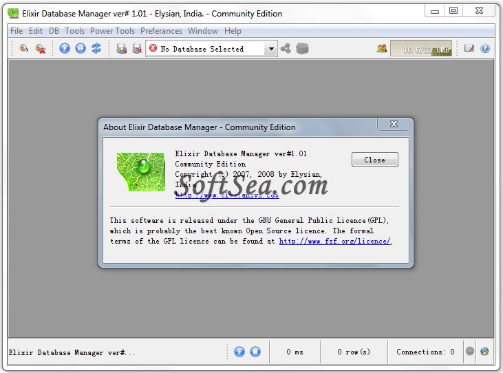 Elixir Database Manager Screenshot