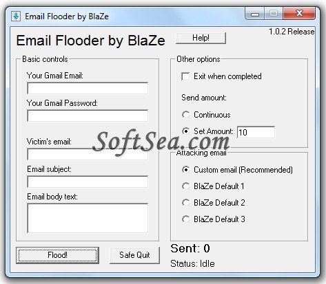 Email Flooder Screenshot