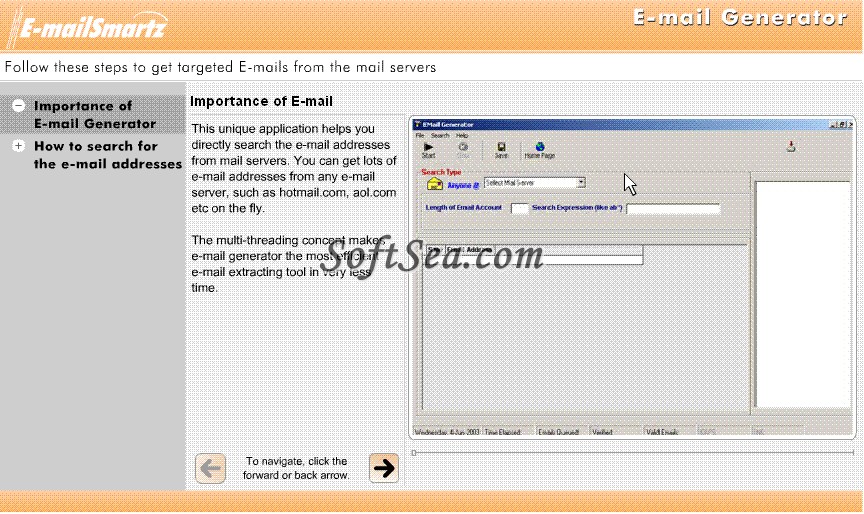 Emailsmartz E-mail Generator Screenshot