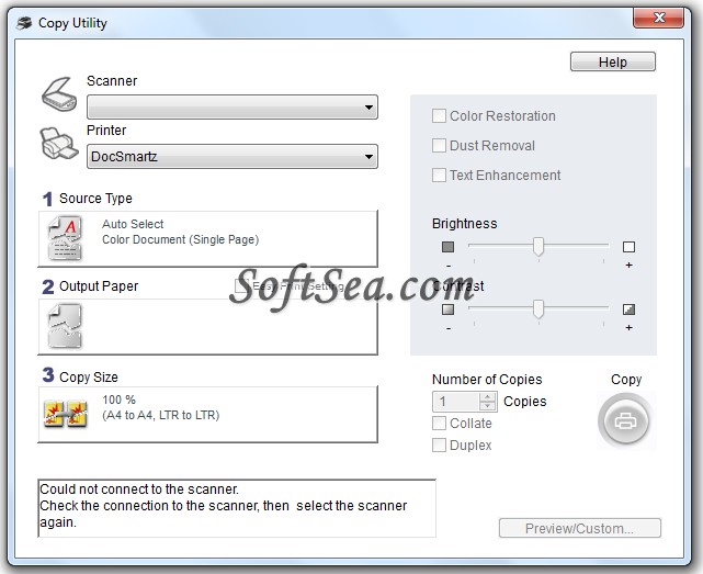 Epson Copy Utility Screenshot