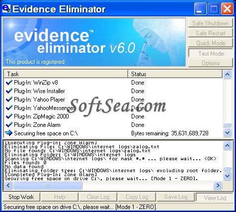 Evidence Eliminator Screenshot