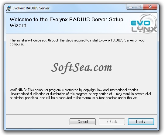 Evolynx Radius Server Screenshot