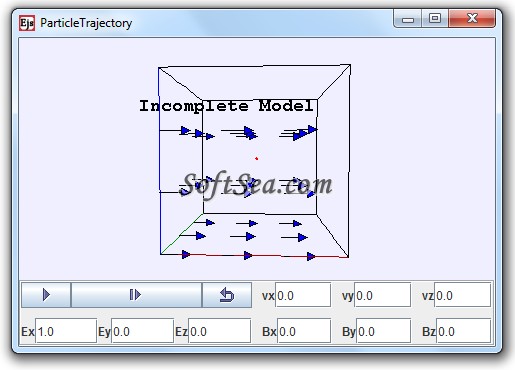 ExB Trajectory Model Screenshot
