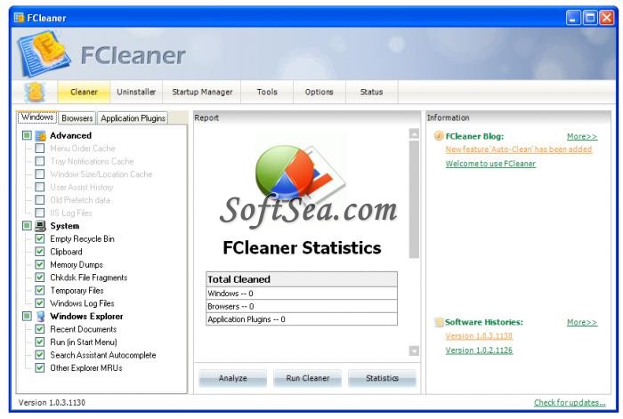 FCleaner Screenshot