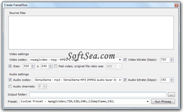 FFmpeg GUI Screenshot