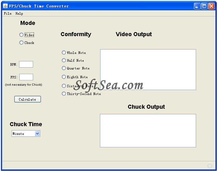 FPS/Chuck Time Converter Screenshot