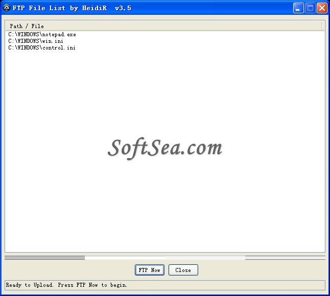 FTP File List Screenshot
