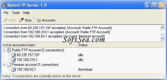 FTPshell Server Screenshot