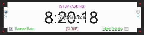 Fading Clock Screenshot