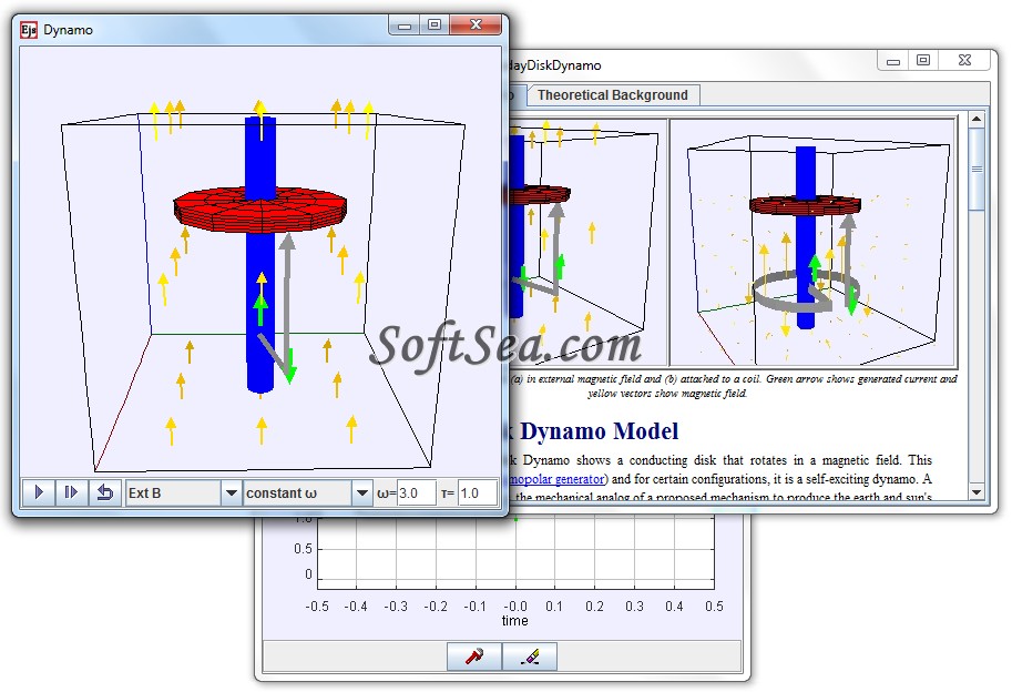 Faraday Disk Dynamo Model Screenshot