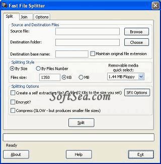 Fast File Splitter Screenshot