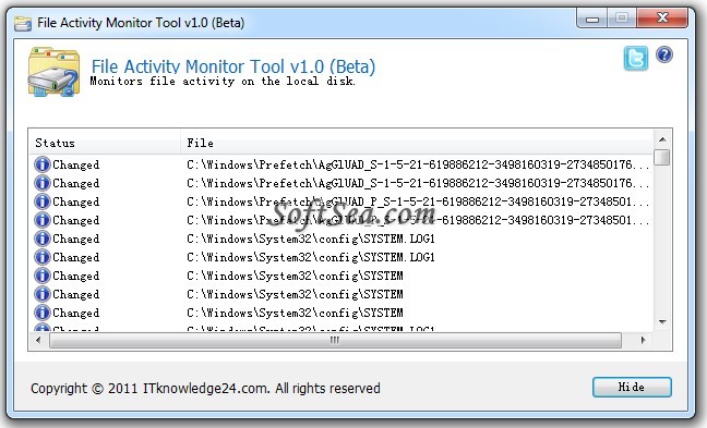 File Activity Monitor Tool Screenshot