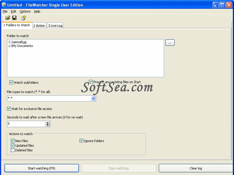 File and Folder Watcher Screenshot