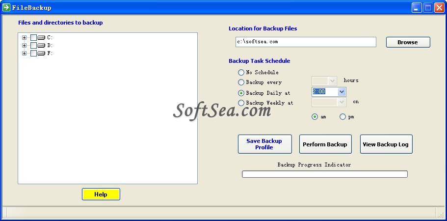 FileBackup Screenshot