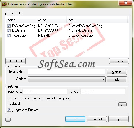 FileSecrets Screenshot
